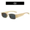 Small frame square metal sunglasses new light luxury sunglasses women anti ultraviolet Internet celebrity sunglasses