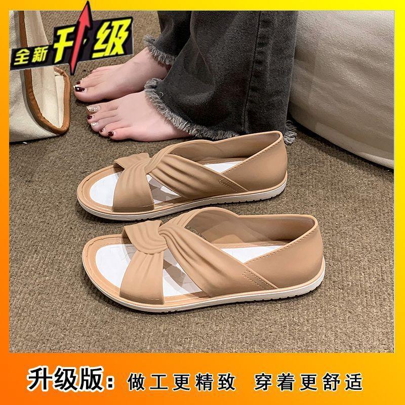 Soft-soled Non-slip Hollowed-out Versatile Non-slip Cool Slippers Sandals 2025 Summer New Soft-soled Comfortable Flat-soled Beach Shoes