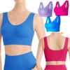 Комплект из 3 бесшовных спортивных бюстгальтеров для йоги без косточек со съемными подушечками для женщин