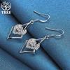925 Sterling Silver AAA Zircon Heart Drop Earrings Jewelry