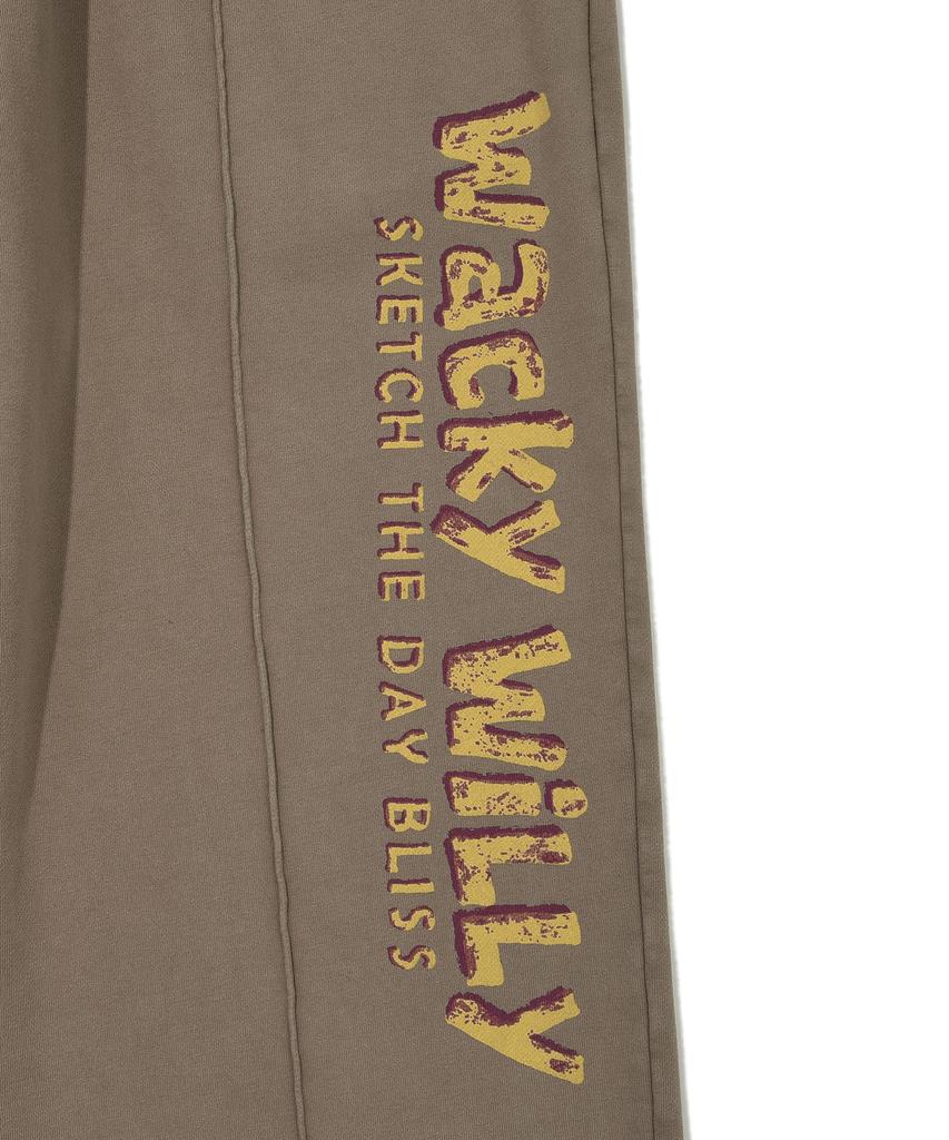 WACKY WILLY Pigment Typography Sweatpants Khaki