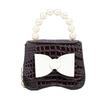 Stylish Mini Chain Crossbody Bag For Kids With Pearl Bow Knot Fashionable Design