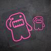 Разноцветные виниловые наклейки Domo-kun, Милые декали для защиты от солнца, Водонепроницаемый декор с защитой от царапин для кузова автомобиля, Топливного бака и окна