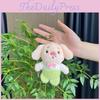 Adorable Piglet Plush Keychain With Soft Short Plush And Cute Cartoon Design In Green Blue Pink