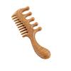 Large Tooth Scalp Massage Comb 2 in 1 Wide Thick Natural Sandalwood Hairbrush Scalp Relax Anti-Static Wooden Scalp Massager