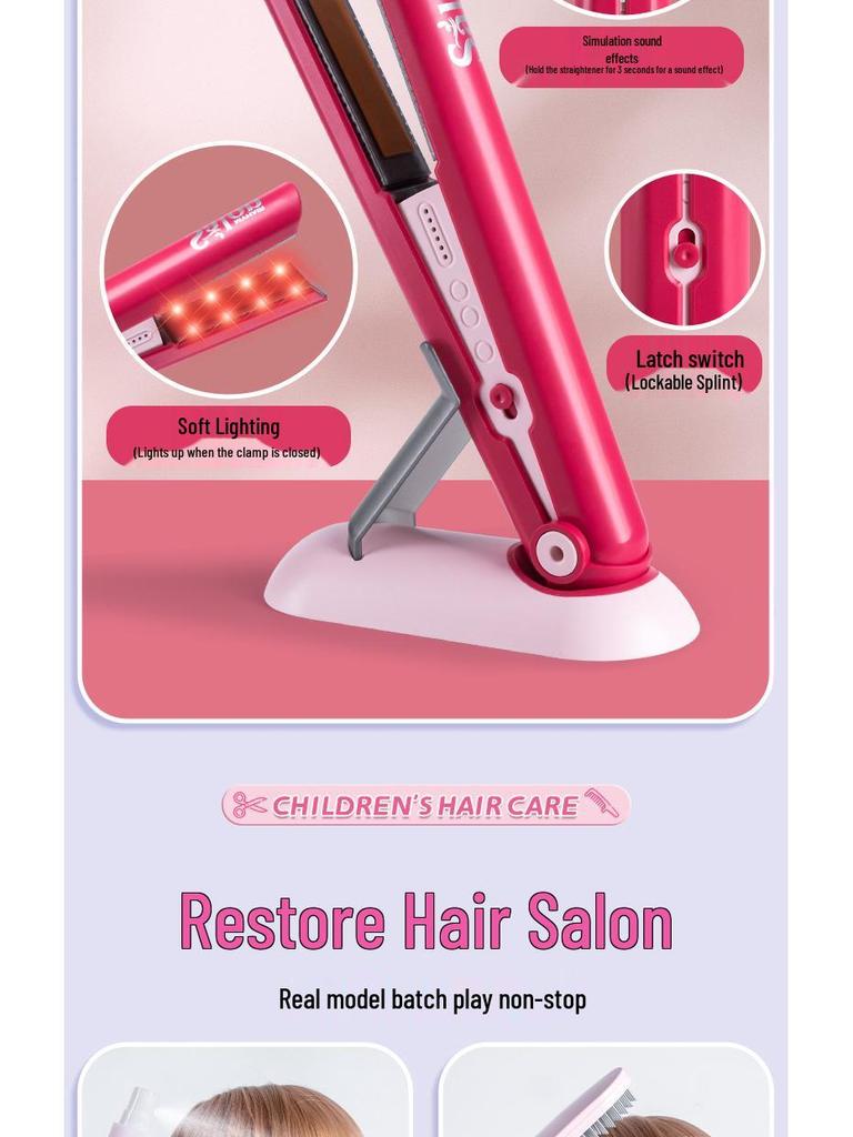 Children's Hair Salon Playset: Hairdryer, Wash & Cut Accessories for Kids