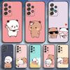 Милый Мультяшный Чехол BUBU DUDU для Телефона Samsung S25,S24,S21,S22,S23,S30,Ultra,S20,Plus,Fe,Lite,Note,10,9,5G Черный Чехол
