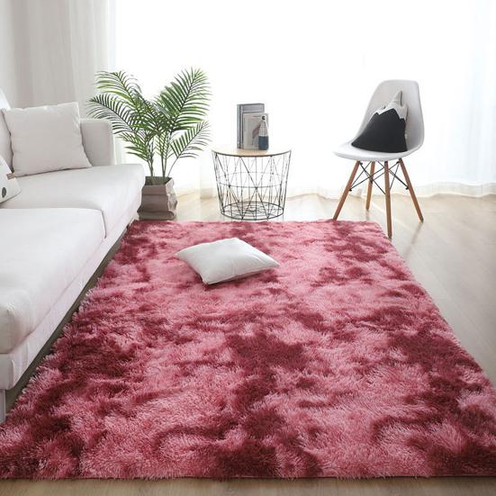 Fluffy Floor Mat Plush Area Rug with Non-slip Backing Shaggy Fuzzy Bedroom Carpet Bedside Rug for Nursery Playroom Living Room Dorm
