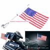 Harley XL883 1200 X48 Fatty Rear Shelf with National Flag Decoration and Flagpole
