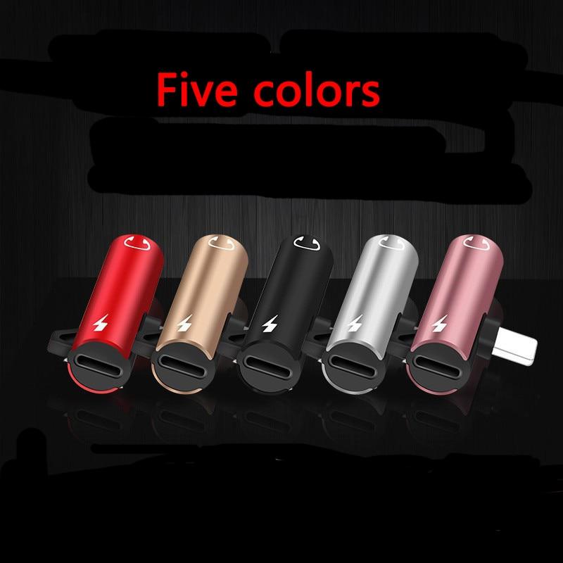 NEW 2 IN 1 Audio Headphone Charging Dual Adapter Splitter For iPhone XR XS X 7 8 11 11Pro For 3.5mm Jack To Earphone AUX Cable