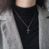 Rose Cross Design Pendant Gothic Man's Necklace For Women Street Party Jewelry Charms Female Gifts