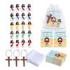 20 Sets Easter Tiny Jesus Toys Include 20 Mini Jesus Figurine 20 Cards And Organza Bags Little Jesus Religious Gift