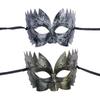 1Pc Carnival-Masquerade Mask Vintage Mask Gold Silver Half Face Mask Plastic Halloween Costume Party Mask Women Men