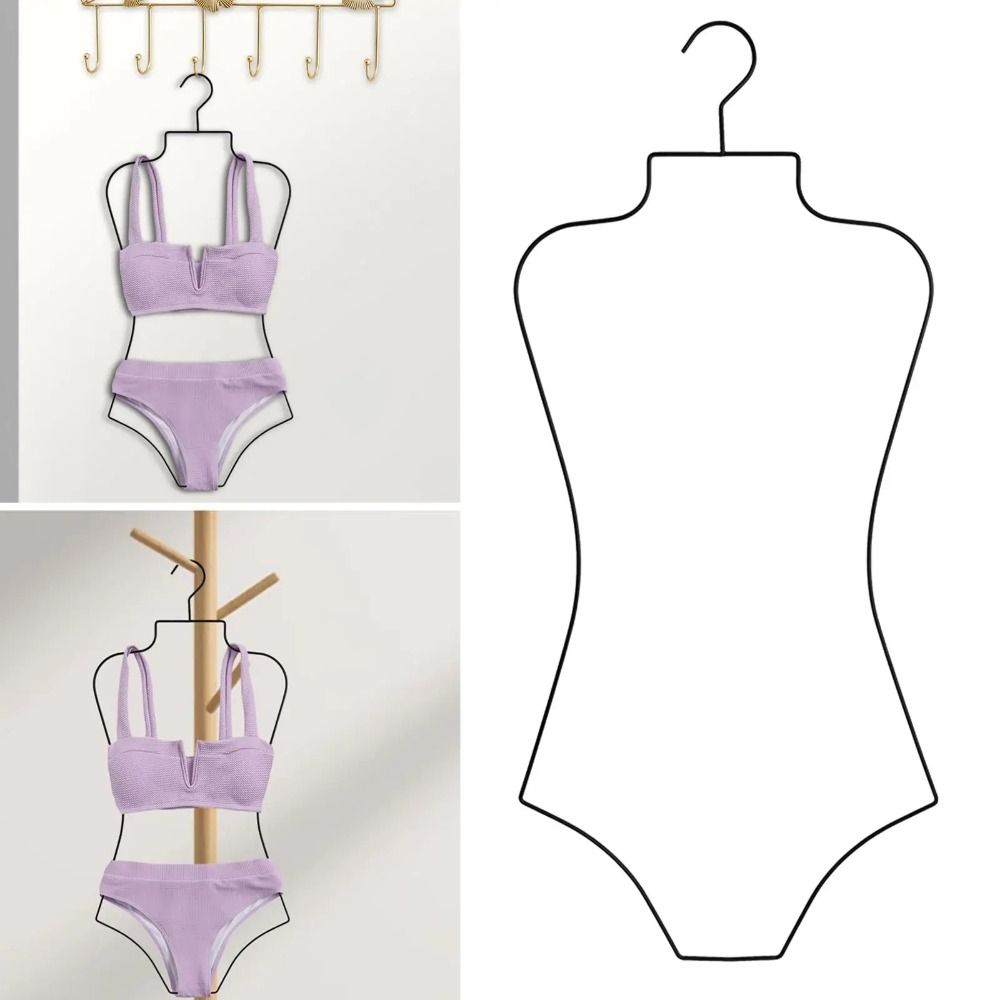 Foldable Lingerie Hanging Rack Body Shape Clothing Hanger  Stores Boutiques Show Window