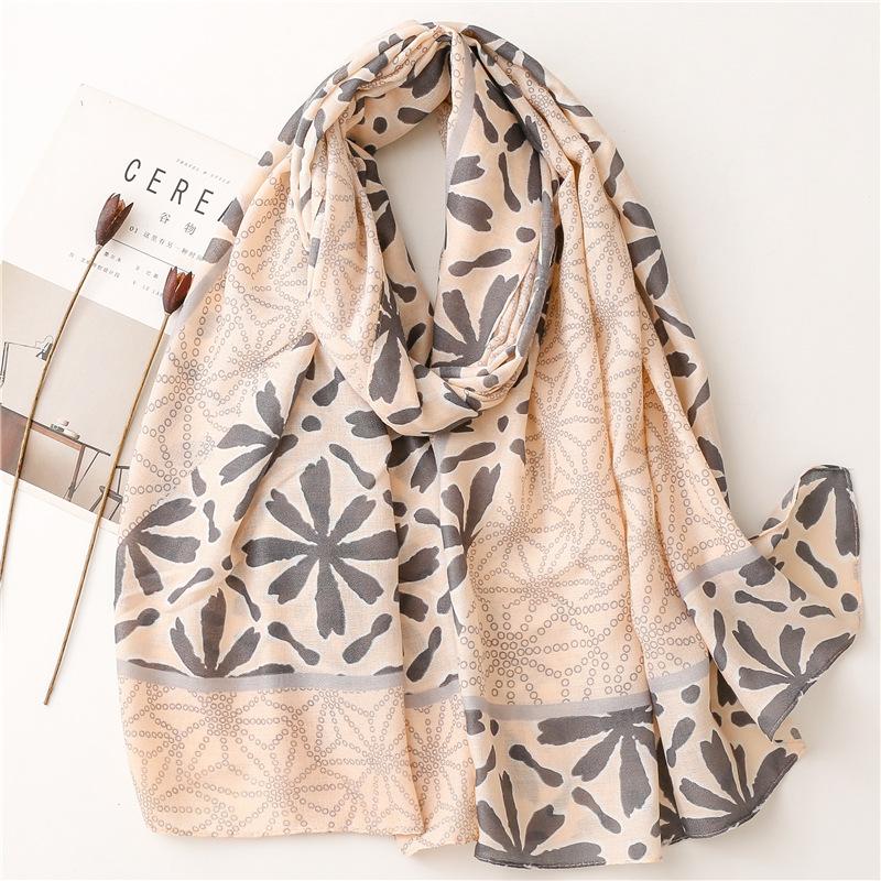 Four Seasons Cotton And Hemp Texture Scarf Pearl Tears Sunscreen Beach Scarf Holiday Scarf Air Conditioning Shawl Autumn And Winter Warmth