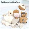 Игрушка-пищалка для собаки, мягкая плюшевая игрушка для собаки с узлом из веревки для щенков, маленьких, средних, крупных собак, для чистки зубов, от скуки