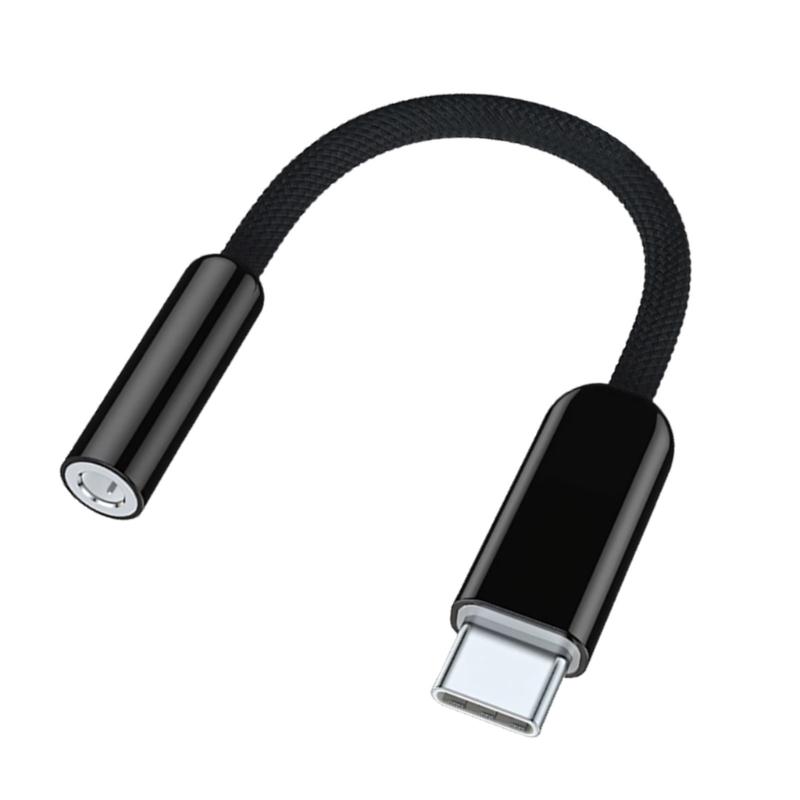 Дорожный плетеный USB C Male на 3,5 мм Female Адаптер-шнур для наушников Поддерживает качественную передачу звука