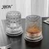 Easy Clean Whiskey Glass Dad's Gift, Spinning with LED Light, 260ml Embossed Premium Spirit Glassware Rotating Tumbler, Father's Day Present, Gift for