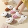 Winter Muntjac Fleece Fur Cotton Slippers Home Indoor Thick Bottom Non-slip Warm Slippers Women