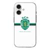 Чехол для iPhone 16 - SCP Sporting Portugal - Белый фон - Гибкий - Спортивный - Унисекс
