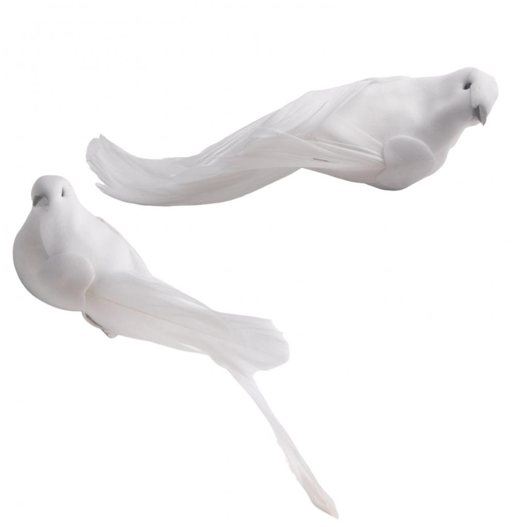 Bird Artificial Doves Indoors Outdoors Foam Home Ornament