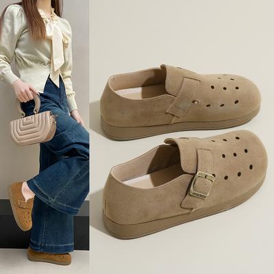 Весенне-летние новые туфли на плоской подошве женские на плоской подошве полые туфли Boken женские дышащие и удобные одинарные туфли