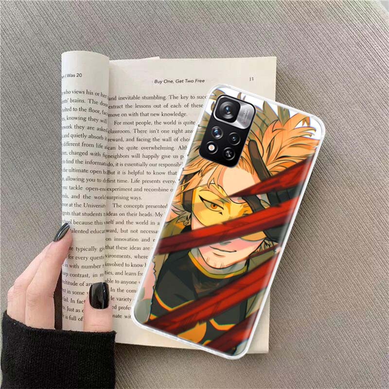 Чехол для телефона Аниме MHA Hawks BNHA Для Redmi Note 13 12 Pro Plus 14 15 Pro 5G 11 11T 11E 11S 10 Pro 10S 9 9S Прозрачный ТПУ Чехол для телефона C