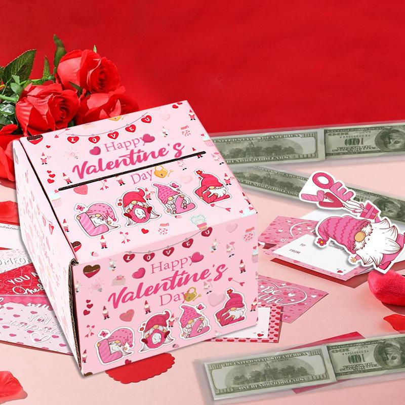 Valentines Day Money Box Cash Box Funny Valentines Day Money Box Holiday Supplies Roll Pull Out Money Holder For Birthday &