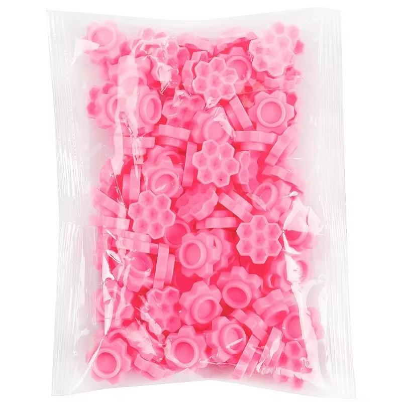 100-Pack Grafting Eyelash Glue Delay Cups - 7-Hole Honeycomb Design for Lash Extensions