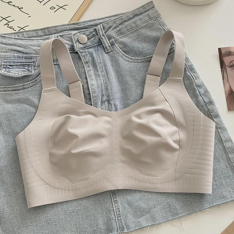 "Rabbit Ear Seamless Lifting Bra - Summer Thin, Anti-Sag, Soft Support for Larger Busts"