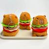 Capybara Hamburger Plush Stuffed Animal Cute Anime Fluffy Doll Soft Simulation Christmas Gift for Kids Girls