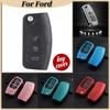 Чехол-футляр для брелока автомобиля Ford Mondeo Ecosport Focus 2 Fiesta Falcon Territory Galaxy, мягкий ТПУ, складные аксессуары для ключей