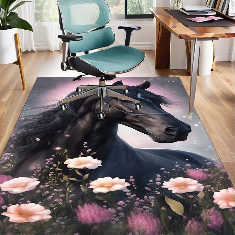Ethereal Horse Fantasy Office Rug Chair Mat, Entryway Carpet, Suitable for Front Door, Bedroom, Living Room, Desk, Holiday Gift