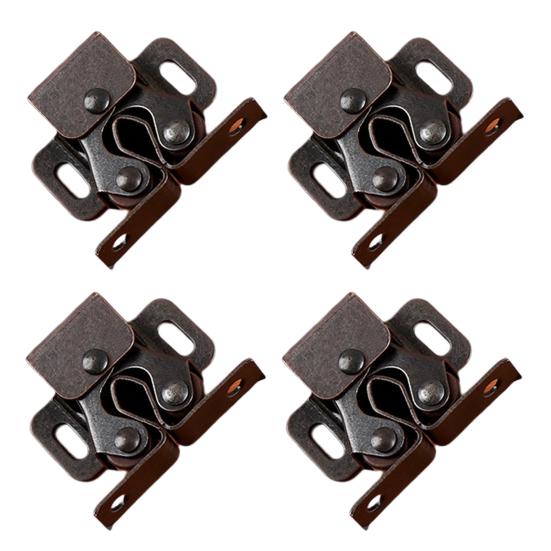 1 Set Cupboard Closet Latch Built-in Spring Widely Used Iron Practical Kitchen Cabinet Door Latch Cupboard Lock Home Supplies