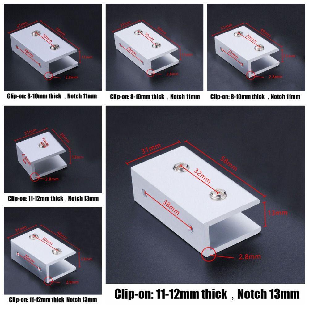 Aluminium Alloy Glass Clamp Suitable for 3-12mm Glass Resistant To Rust Wine Cabinet Divider Bracket Strong Bearing Capacity
