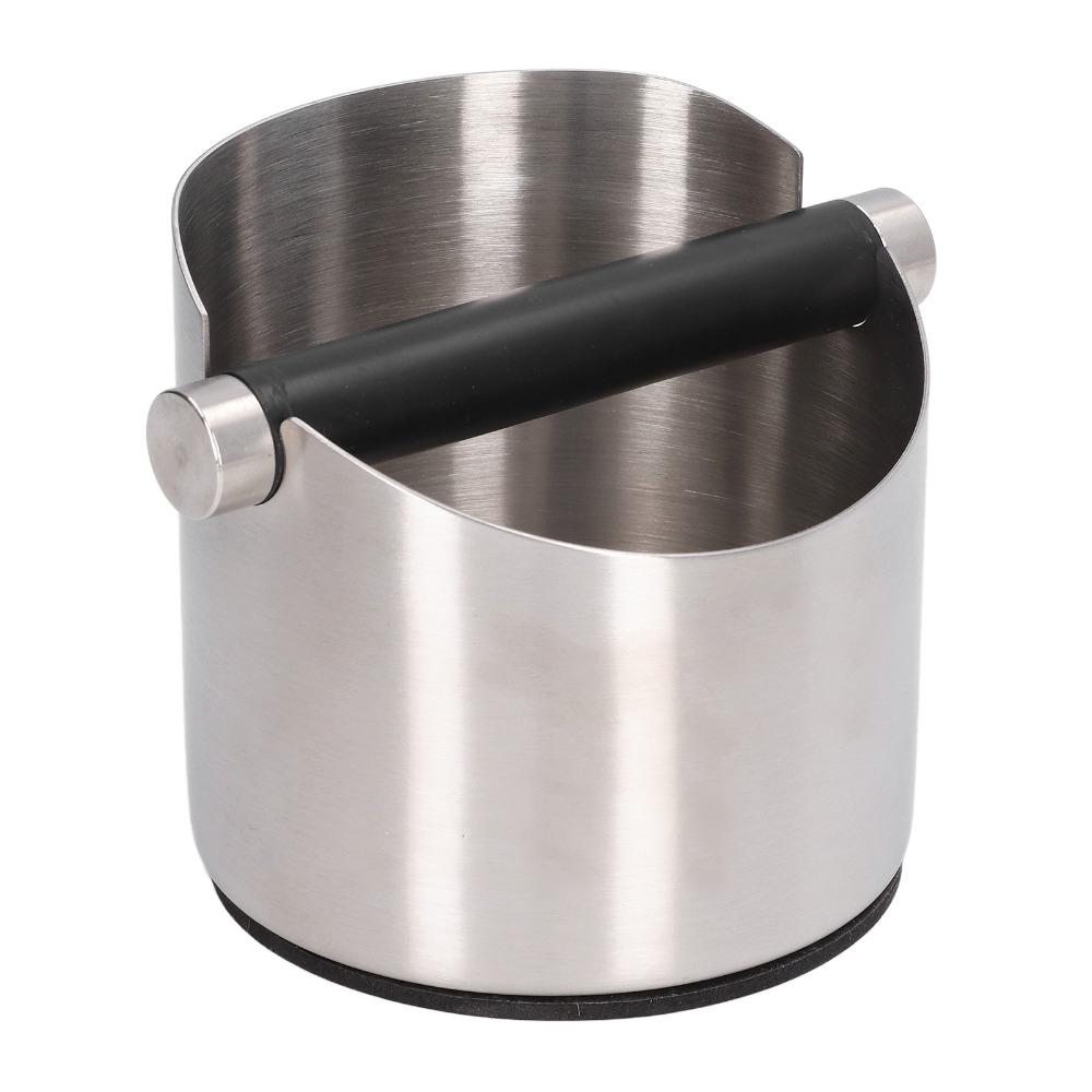 Stainless Steel Coffee Grounds Bucket Rubber Base Stainless Steel Knock Box Espresso Making