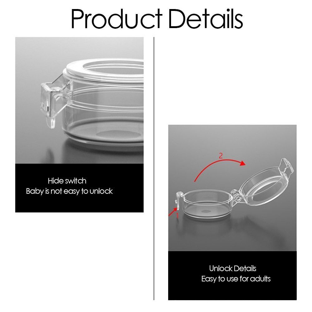 Transparent Door Deadbolt Lock Kids Protection Baby Safety Lock Cover Door Knob Cover  Home