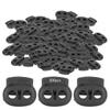 300Pcs Double Hole Spring Cord Locks Pig Nose Shape Nylon Buckle Stopper Fastener