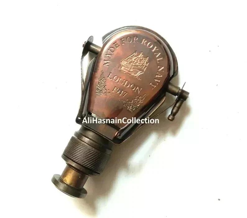 Solid Brass MONOCULAR 4" Travelling Telescope Binoculars Antique
