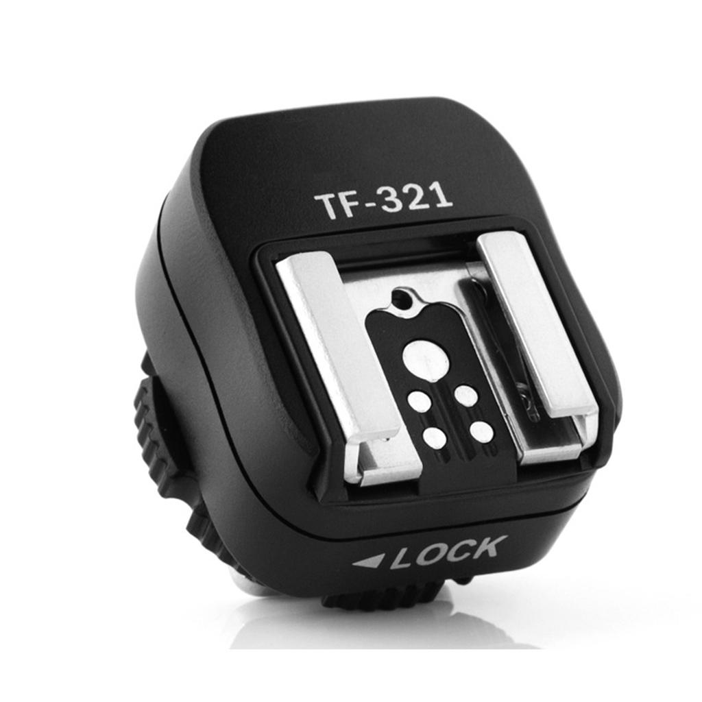 TF321 Flashing Hot Shoe Sync Adapter with PC Sync Port Socket Dedicated for 580EX 580EX II 550EX 430EX 430EX II