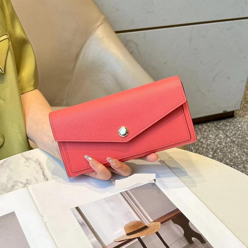 Новый длинный кошелек из воловьей кожи с рисунком пальмы, цветной блок, тройной кошелек из натуральной кожи, цветной кожаный зажим, цветная сумка для карточек