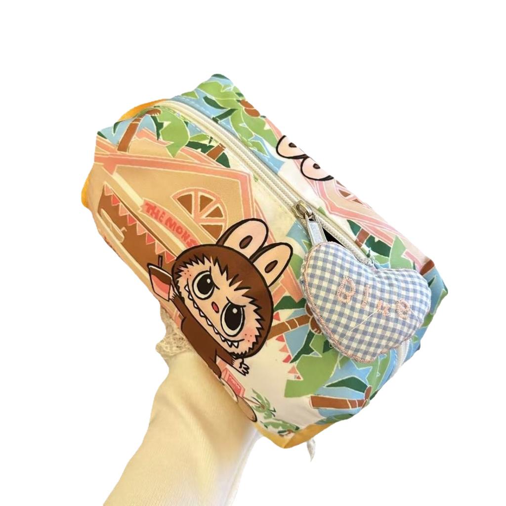 Multifunctional Cosmetic Bag POP MART Travel Waterproof Toilet Bag Student Stationery Pencil Bag Storage Bag