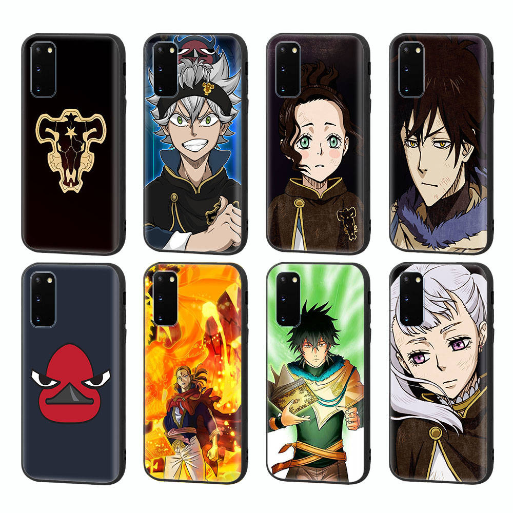 Чехол WD2 Black Clover Black Sofe для iPhone 16 15 Plus 14 13 Pro 8 SE XR XS Max P30 Nova 5T Y5P Y6 Y7 Y8P Y9 Realme C30 C33 C31 VIVO Y36 V27