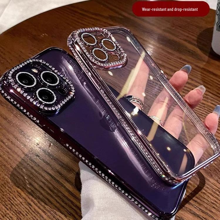 iPhone 16/17 Pro Max Diamond Edge Clear Silicone Case