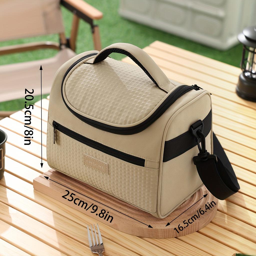 Большая вместительная термосумка для ланча с многослойной молнией, водонепроницаемая полиэстеровая сумка-тоут для ланча, сумка с термоизоляцией