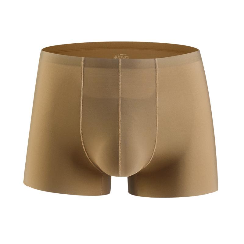 Мужское бесшовное нижнее белье Ice Silk, летние быстросохнущие боксеры, легкие и дышащие, эластичные, удобные, модные брюки