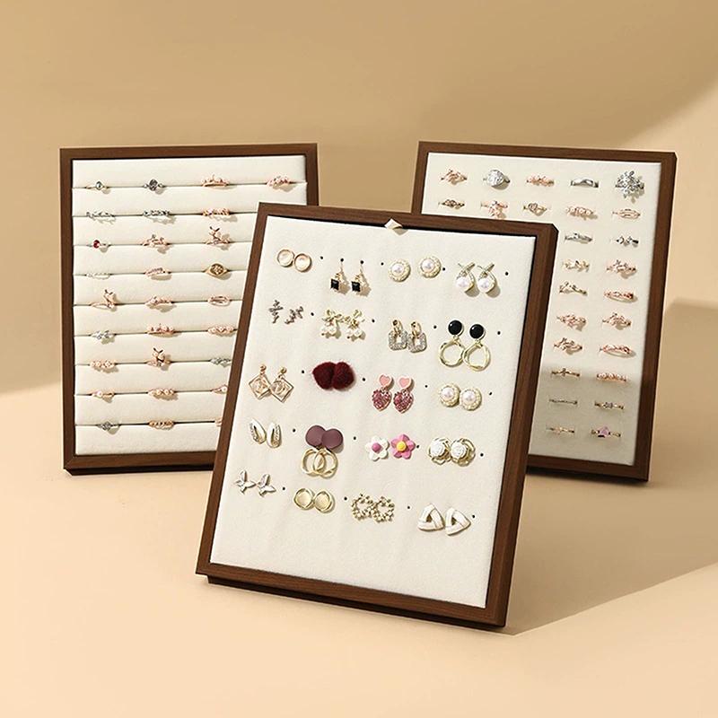 Винтажная подставка для колец, большая вместимость, стойка для хранения ювелирных изделий, подходит для колец, серег, подставка для демонстрации ювелирных изделий
