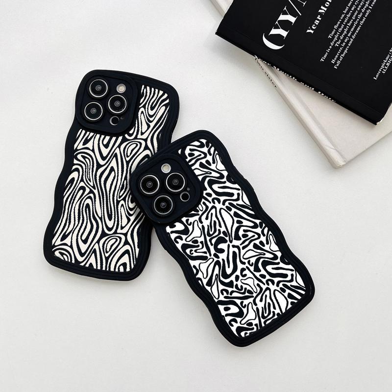 Мягкий чехол из ТПУ в форме волны для OPPO A57 4G Vivo Y35 Y02 Tecno Spark 10C Redmi Note 12 Pro Note 11 Realme C55 C53 IPhone Samsung S23 Ultra A23 A13