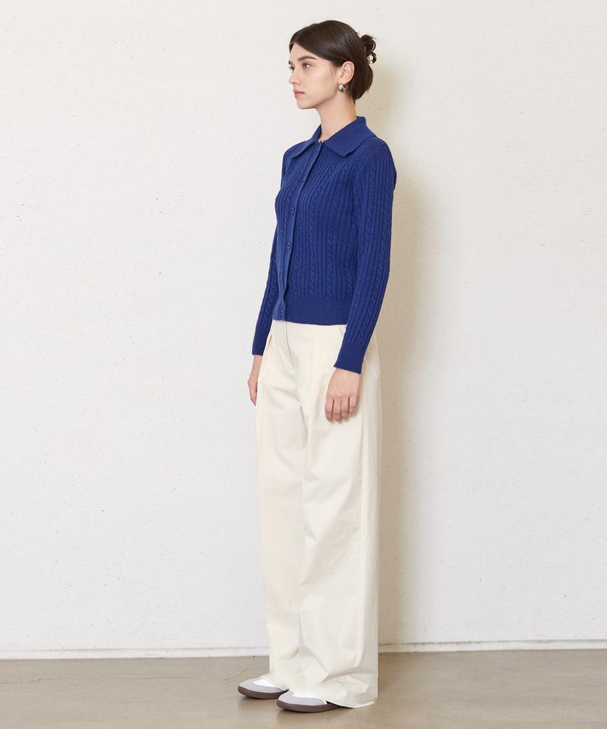 JUN BY JUN K Cotton Belted Pants_Ivory