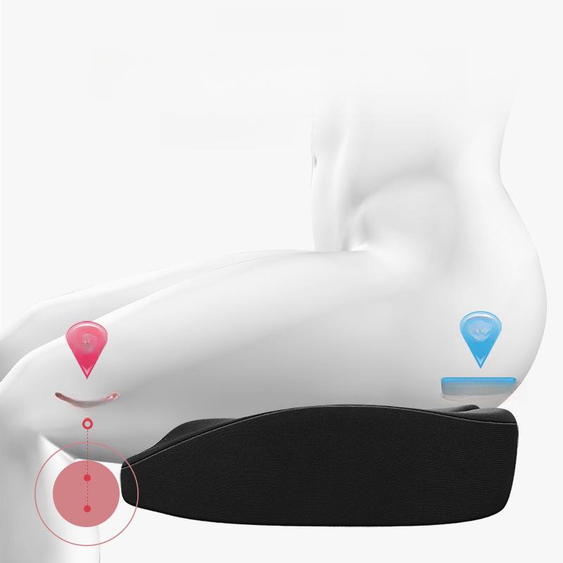 Car Seat Cushion for A Higher and More Shaped Buttocks All-Season Use Slow-Rebound Memory Foam Thickened Seat Cushion for Office Chairs